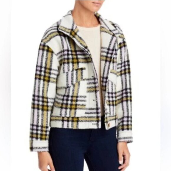 BagatellePlaid Cropped Jacket size Large - Picture 1 of 5
